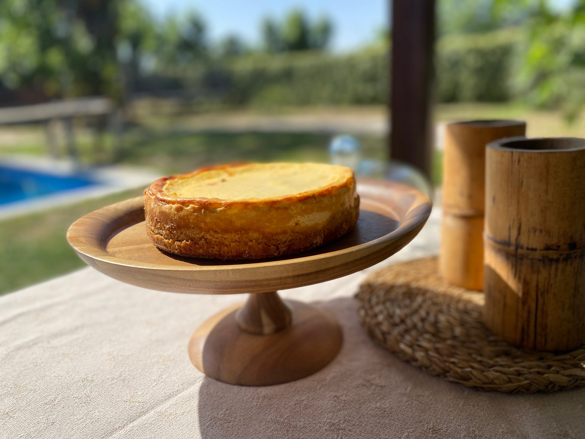 "Tarta de queso artesana con queso Idiazabal y base de cookie Monafante"