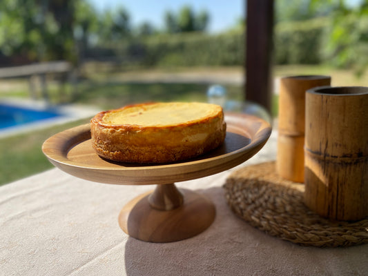 "Tarta de queso artesana con queso Idiazabal y base de cookie Monafante"